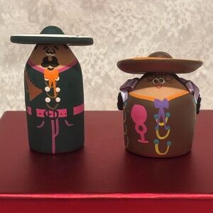 Colorful Mexican Handpainted Clay Shakers